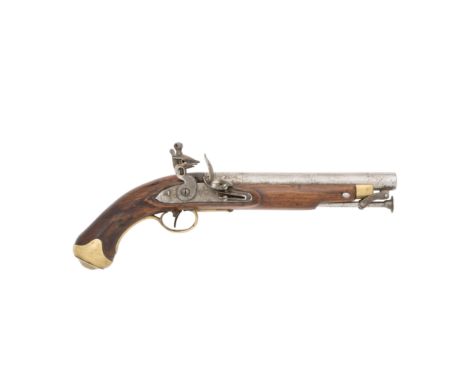 A 16-Bore Flintlock New Land Pattern Service PistolCirca 1800With plain barrel and tang (some pitting), flat bevelled lock wi