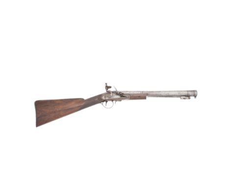 A Flintlock Blunderbuss With Spring Bayonet Mounted Beneath By Walker, Almost Certainly Isaac Of Norwich, Circa 1800With two-