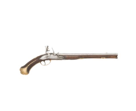 A French 25-Bore Flintlock Holster Pistol By Antoine Canaple, Circa 1700With tapering barrel and sighting flat, the latter ov