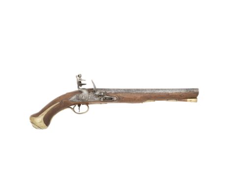 A Rare 15-Bore Flintlock 1756/81 Pattern Land Service Pistol Indistinctly Dated 1786With plain barrel and tang (some old pitt