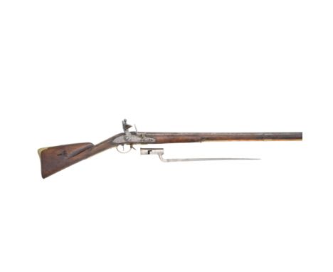 A 12-Bore Flintlock MusketBy Sinckler Of London, Early 18th CenturyWith plain sighted barrel, plain tang (screw replaced), bo