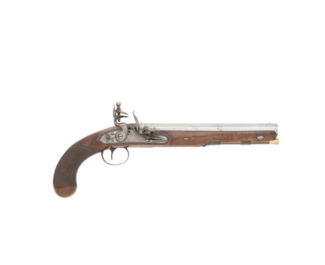 A Flintlock Pistol Of Carbine BoreBy Barwick, Norwich, Circa 1800With octagonal sighted barrel (light rust patination) signed