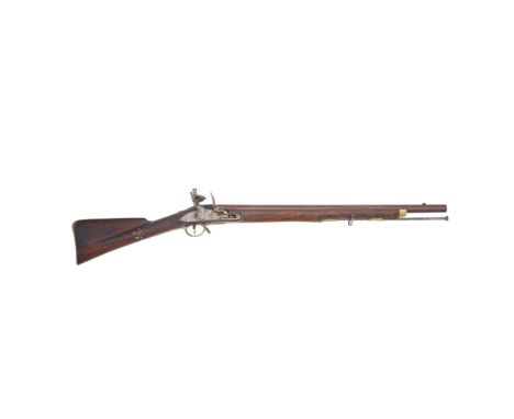 A Rare 10-Bore Flintlock Coastguard MusketEarly 19th CenturyAlmost certainly adapted from an India pattern musket, with rebro
