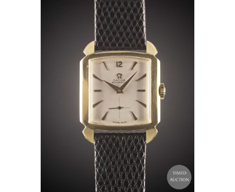 A GENTLEMAN'S 18K SOLID GOLD OMEGA AUTOMATIC "CIOCCOLATONE" WRIST WATCH
CIRCA 1952, REF. 3950
Movement:&nbsp;17J, "bumper" au