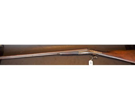 **Please note: to purchase and collect this item requires a valid shotgun certificate**A 19th century double-barrel shotgun, 