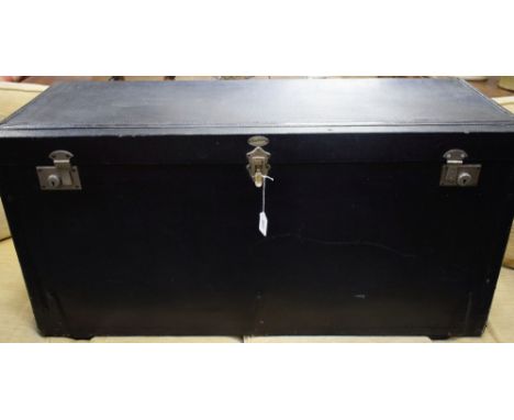 Motoring - an early 20th century automobile trunk, by Dunhill, London, fall-front, carrying handles to sides, chrome-plated a