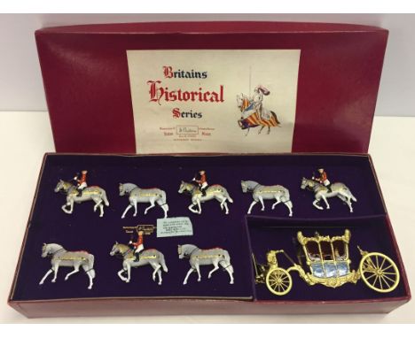 A boxed Britains Historical Series "Her Majestys State Coach". Model No 9401 circa 1950s. Envelope with traces missing. 