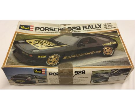 A Revell Porsche 928 Rally car 1:16 scale plastic kit - unmade  