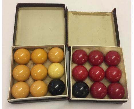 2 boxed sets of small bagatelle balls  