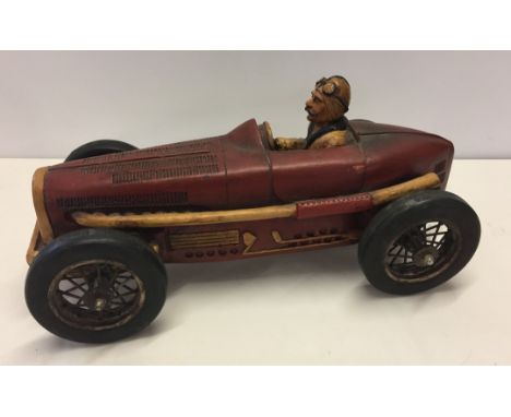 A large scale model of a vintage racing car, measures approx 53cm.  