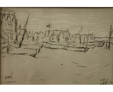 Laurence Stephen Lowry (1887-1976), a signed lithograph titled 'Deal', after the original sketch for the painting 'The Beach'