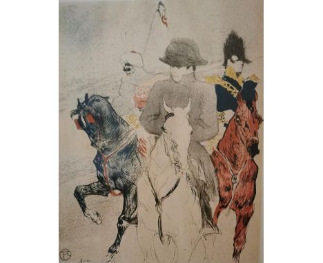 After Henri de Toulouse-Lautrec, a signed and limited edition lithograph titled 'Napoleon'. Framed and glazed and signed in p