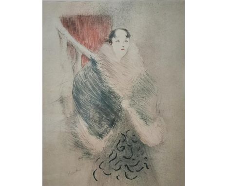 After Henri de Toulouse-Lautrec, a signed lithograph in colours titled 'Elsa la Viennoise'. Framed and glazed and signed in p