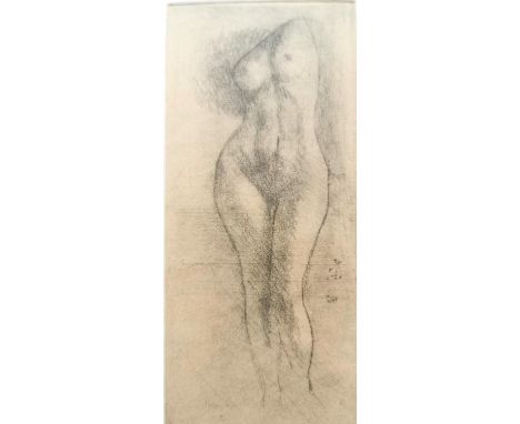 Oliviero Masi (b.1949), a signed and limited edition lithograph titled 'Female Torso'. Framed and glazed with label to the re