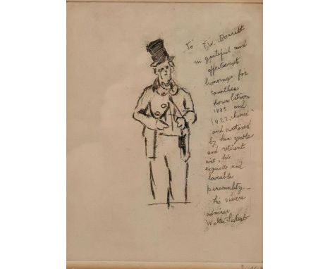 Walter Richard Sickert (1860-1942), a signed etching titled 'In Memoriam, T.W. Barrett' 1922. Signed in pencil and in plate, 