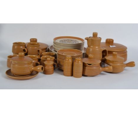 An extensive retro 1970's dinner / tea service by Langley to include cups, saucers, plates etc