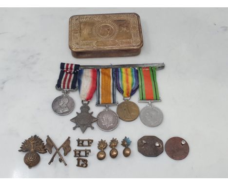 Five; George V Army Military Medal, 1914-15 Star, War &amp; Victory Medals engraved to G-9524 Pte. H. Peppin, 13th Battalion 