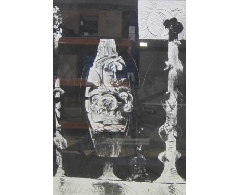 GRAHAM SUTHERLAND.O.M (1903-1980) Standing Forms, lithograph, signed and dated 56/100, Pl.27 1/2 x 19 in. Provenance: Goldmar