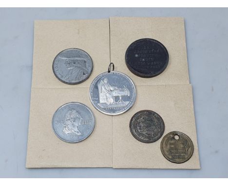A Collection of Medallions, to include:- a 1789 George III Visit to St Paul's, a Lord Thurlow/Pitt example and one Commemorat
