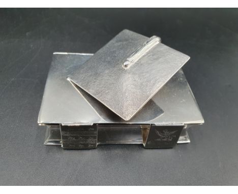 A Victorian silver novelty  Snuff Box with form of a book, the spine inscribed "De Arte Amandi.." etc, the cover surmounted b