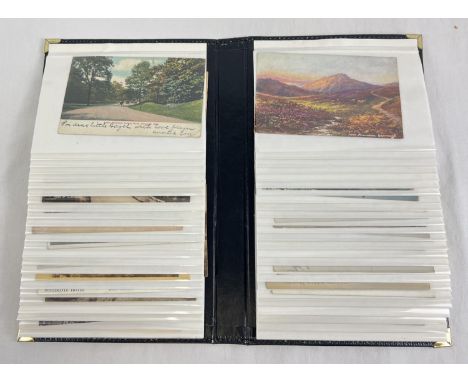 An album of 50 assorted Edwardian &amp; vintage British &amp; overseas postcards. 