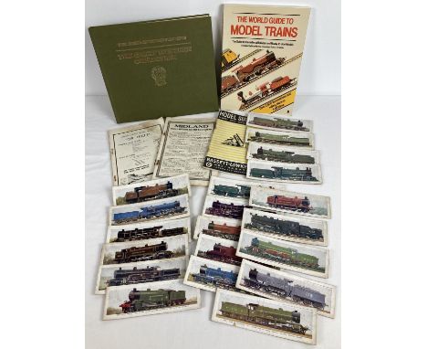 A collection of 20 1920's steam train cards presented with American "The Popular" magazine. Together with a Guild Of Railway 