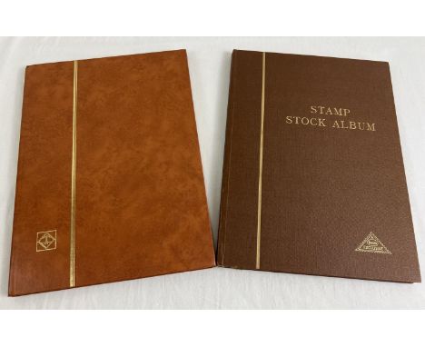 2 vintage stamp stock books containing assorted mid century British stamps. 