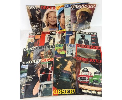 25 vintage 1970's issues of Observer magazine from 1978 &amp; 79. To include front covers featuring Lauren Bacall, Count Basi