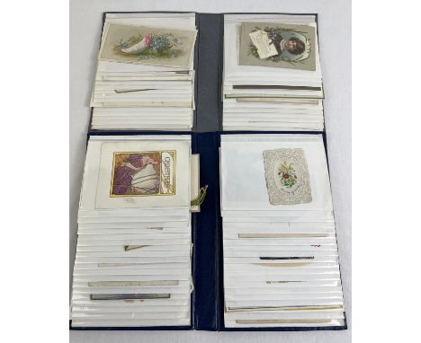 2 albums containing 67 assorted Edwardian &amp; vintage greetings cards. 