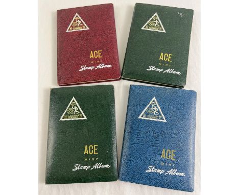 4 small 'Ace' stamp albums containing a quantity of assorted vintage British & Overseas stamps. 