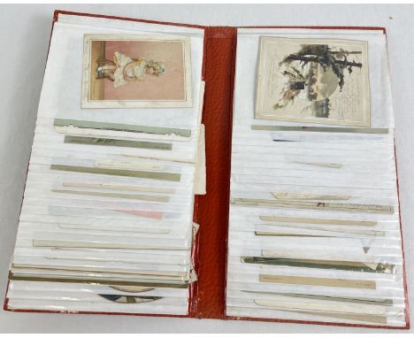 An album of approx. 50 assorted Edwardian &amp; vintage greetings cards. 