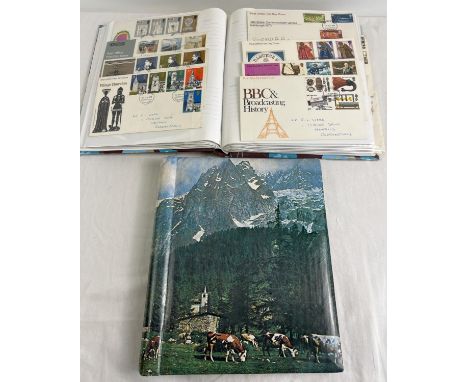 An vintage album containing a collection of 80 first day covers dating from late 1960's and 1970's. Together with a empty vin