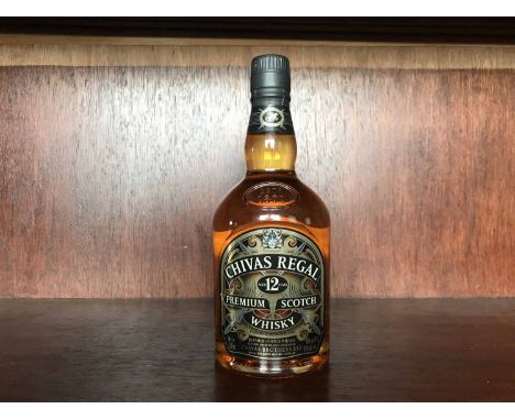 CHIVAS REGAL AGED 12 YEARS
Blended Scotch Whisky
70cl, 40% volume. CONDITION REPORT: Very good.