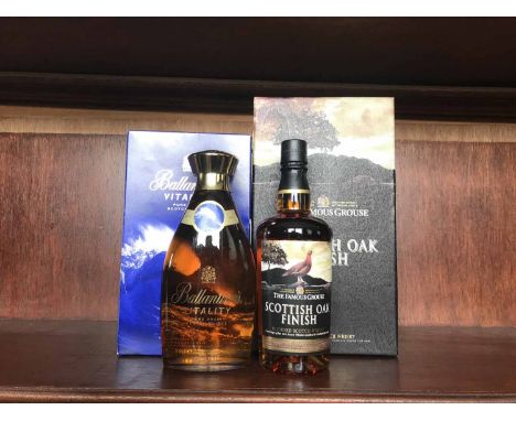BALLANTINE'S VITALITY 
Pure Grain Scotch Whisky. 
50cl, 43% volume, in carton. 
FAMOUS GROUSE SCOTTISH OAK FINISH
Blended Sco