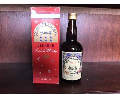 KING WILLIAM IV VOP
Blended Scotch Whisky
75cl, 40% volume, in carton. CONDITION REPORT: Fill level low neck. Light wear to c