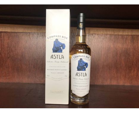 COMPASS BOX ASYLA
Blended Scotch Whisky
70cl, 40% volume, in box. CONDITION REPORT: Good