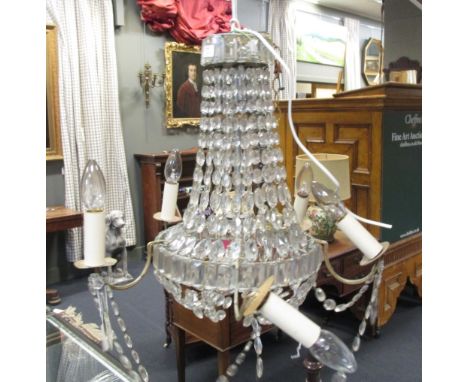 A crystal chandelier  