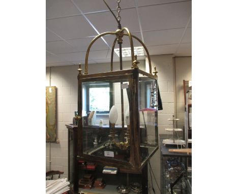 A brass hall lantern  