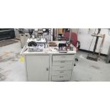 Metal Shop Cabinet Cart w/ Content of Assorted Collets, Chucks, & Bits