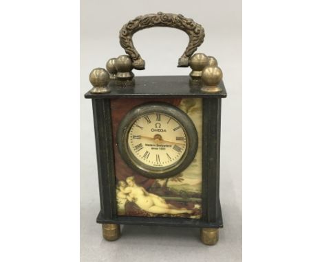 A miniature carriage clock