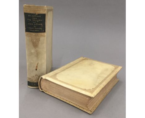 Selections from the writings of John Ruskin comprising first series 1843-1860 and second series 1860-1888, published 1893 by 