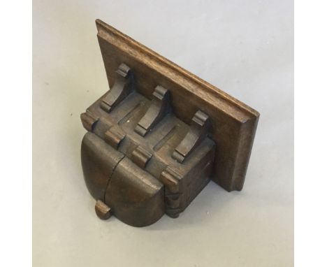 A Victorian oak wall bracket
