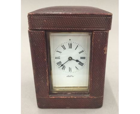 A late 18th/early 19th century cased carriage clock