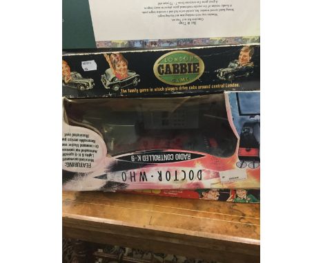 A quantity of vintage Scalextric and other games, together with a quarter scale model of K-9