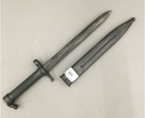 A bayonet in scabbard 