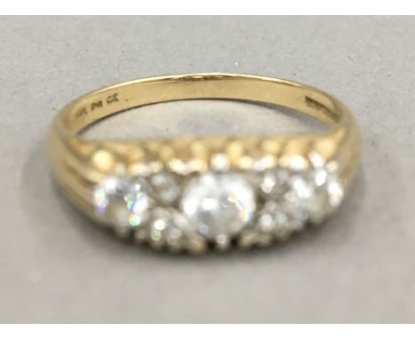 A 14 K gold ring (3.2 grammes total weight)