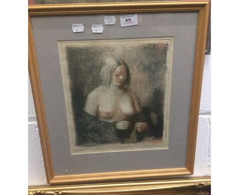 ROY GODFREY BOTTING (1909-1999) British, Tollet or Juanita, limited edition stone lithograph, signed, titled, dated 1934 and 
