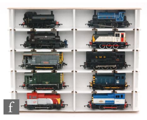 A collection of ten OO gauge tank locomotives and diesel shunters by Hornby, Bachmann and Lima, including a BR '3256', 0-6-0T