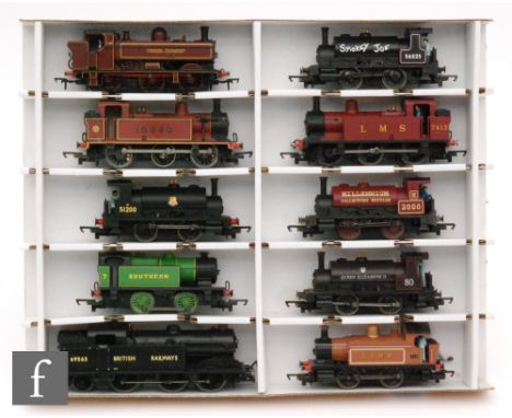 A collection of ten OO gauge tank locomotives by Hornby and Bachmann, including an 0-4-0T Hornby Millennium Collectors Editio