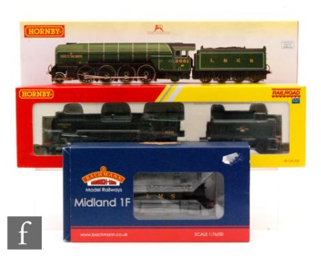 Three OO gauge DCC Ready locomotives, Hornby R3207 2-8-2 Class P2 LNER green 'Cock o' the North', Hornby R2785 2-10-0 BR gree